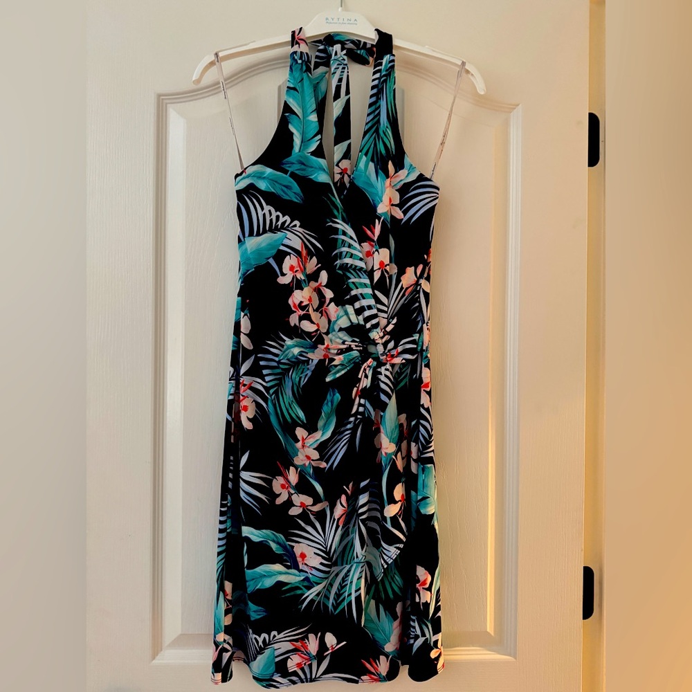 Tommy Bahama Clara Atlantic Orchid Halter Dress – XS – NWT